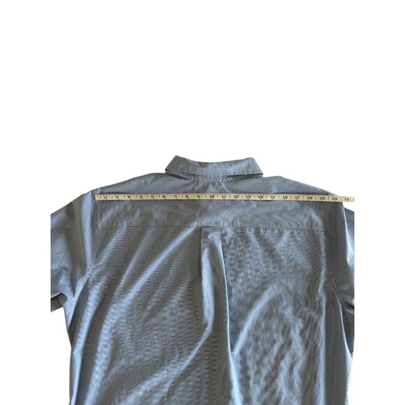 Eddie Bauer Mens Classic Button-Up Shirt TXL Microcheck Long Sleeve Blue READ - Picture 10 of 10
